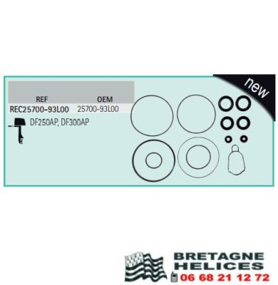 POCHETTE DE JOINTS D'EMBASE RECMAR SUZUKI OEM 25700-93L00, 25700-93L01, 25700-93L02