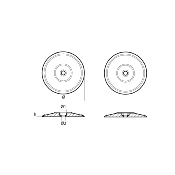 ANODE GOUVERNAIL ZINC DISQUE DOUBLE AVEC VISSERIE Ø 130MM TECNOSEAL 00104E