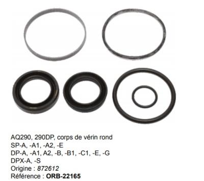 KIT JOINTS ORBITRADE 22165 VERIN DE TRIM VOLVO (VERIN ROND) OEM 872612