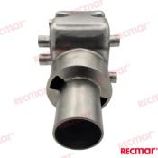 COUDE ECHAPPEMENT INOX MERCRUISER 4" 7º V6 V8 OEM 44354A3, 807914A1, 807988A03, 807988A08, 807988A2, 807988Q03
