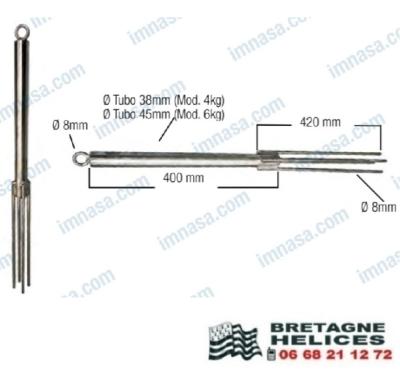 ANCRE GRAPPIN DEFORMABLE 2.5 KG GALVA