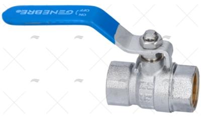 VANNE 1/4 DE TOUR 1/4" LAITON CHROME 2 VOIES