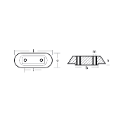 ANODE  ZINC PLAQUE TECNOSEAL 01402 HONDA BF2 - BF15 OEM 41106-ZV4-650