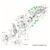 Kit d'engrenages et d'arbres pour guindeau LEWMAR PRO SERIE OEM 66000761