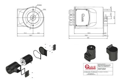 MOTEUR GUINDEAU 700W 12V QUICK FVSSM0712000A00