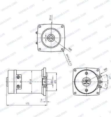 MOTEUR DE GUNDEAU 12V 700W 2 BORNES ARBRE Ø 11 MM CIMA 1915 OEM 30815N