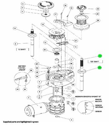 Axe d'entraînement barbotin cabestan guindeau V4, V5 LEWMAR 66000071 