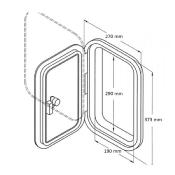 TRAPPE DE VISITE ETANCHE 373 X 290 MM AVEC COFFRE 250 MM