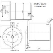 MOTEUR ELECTRIQUE 24V 200W BESENZONI 6HI99010