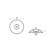 ANODE DISQUE ZINC Ø 50MM TECNOSEAL 00100