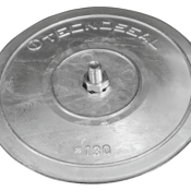 ANODE GOUVERNAIL ZINC DISQUE DOUBLE AVEC VISSERIE Ø 130MM TECNOSEAL 00104E