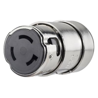 Prise HBL63CM laiton nickelé femelle 125V/230V - 50A/63A