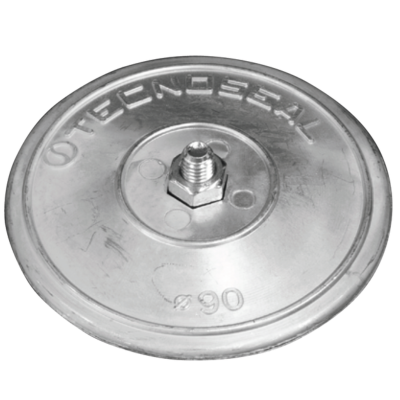 ANODE GOUVERNAIL ZINC DISQUE DOUBLE AVEC VISSERIE Ø 90MM TECNOSEAL 00102E