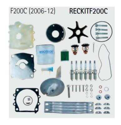 KIT REVISION POUR MOTEUR YAMAHA F200C (2006-2012) RECMAR RECKITF200C