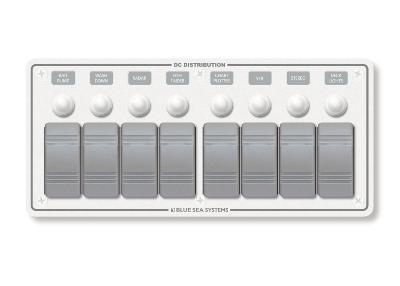 TABLEAU ELECTRIQUE 8 BOUTONS ETANCHES AVEC DISJONCTEURS BLUE SEA 8271