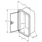 BOITE ENCASTRABLE AVEC PORTE 175 X 245 MM