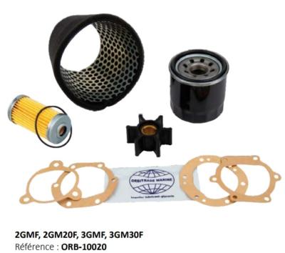 KIT ENTRETIEN MOTEUR YANMAR 2GMF, 2GM20F, 3GMF, 3GM30F ORBITRADE ORB-10020