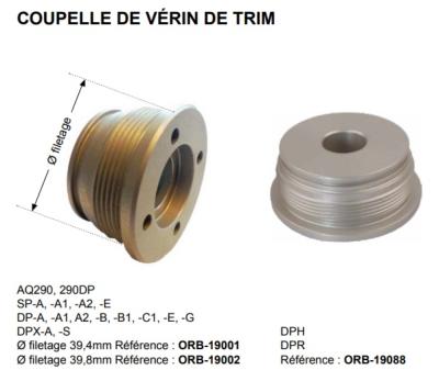 BOUCHON DE VERIN DE TRIM VOLVO ORBITRADE 19001