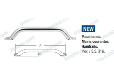 MAIN COURANTE INOX 755MM Ø 25.4MM