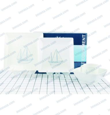 KIT VAISSELLE MELAMINE SAILING 16 PIECES