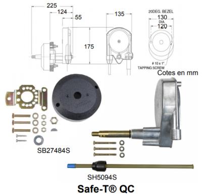 KIT BOITIER DIRECTION SAFE-T QUICK CONNECT SH5094S AVEC SUPPORT