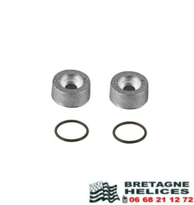 LOT DE 2 ANODES ALUMINIUM TECNOSEAL 00925AL SUZUKI OEM 55321-87J01 AVEC JOINTS 09280-22019