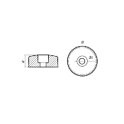 LOT DE 2 ANODES ZINC LATERALES FLEXOFOLD TECNOSEAL 01042