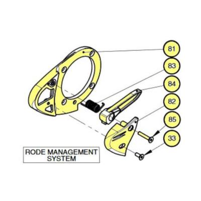 BASE INFERIEUR AVEC GUIDECHAINE POUR GUINDEAU H2-H3 LEWMAR 66000008