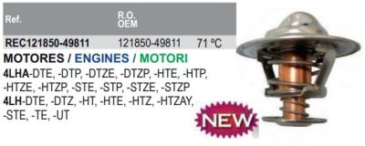 THERMOSTAT 71°C YANMAR OEM 121850-49811, 129974-49810