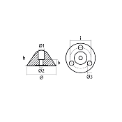 ANODE ZINC OGIVE FLEXOFOLD Ø70MM TECNOSEAL 01040