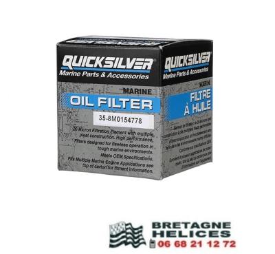 FILTRE A HUILE QUICKSILBER 8M0154778 POUR MOTEUR HONDA OEM 15400-PFB-004, 15400-PFB-014, 15400-PJ7-005, 15400-PJ7-015, 15400-PM3-004, 15400-PM3-405